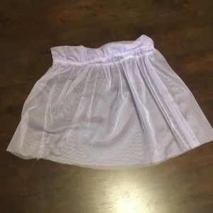 Lavender Mesh Rave Mini Skirt XS